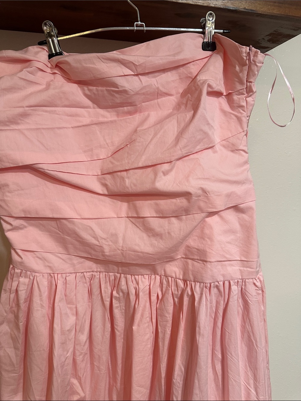 Strapless Pink Maxi Dress - Picture 3 of 4